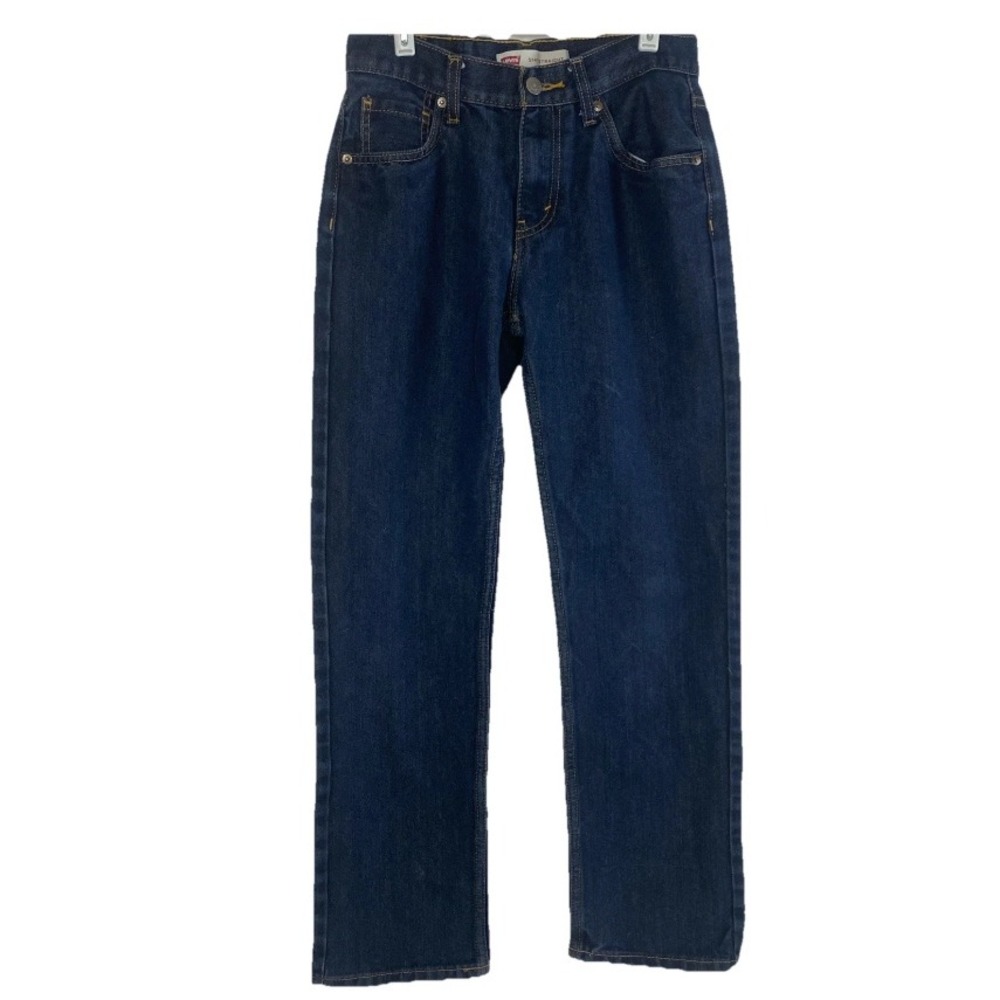 Levi's 514‎ Straight Jeans Boys Size 16 REG W28 L28 Dark Wash Blue Denim